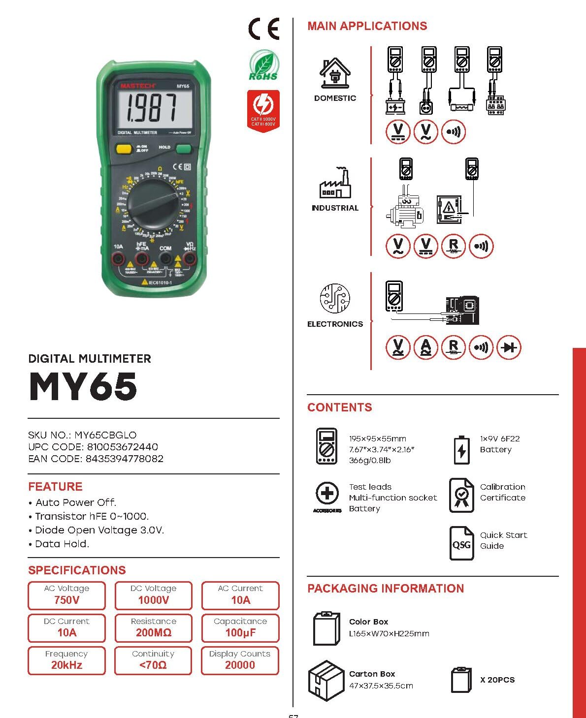 MASTECH MY61 MY60 MY62 MY63 MY64 MY65 MY68 MY6243 AC/DC